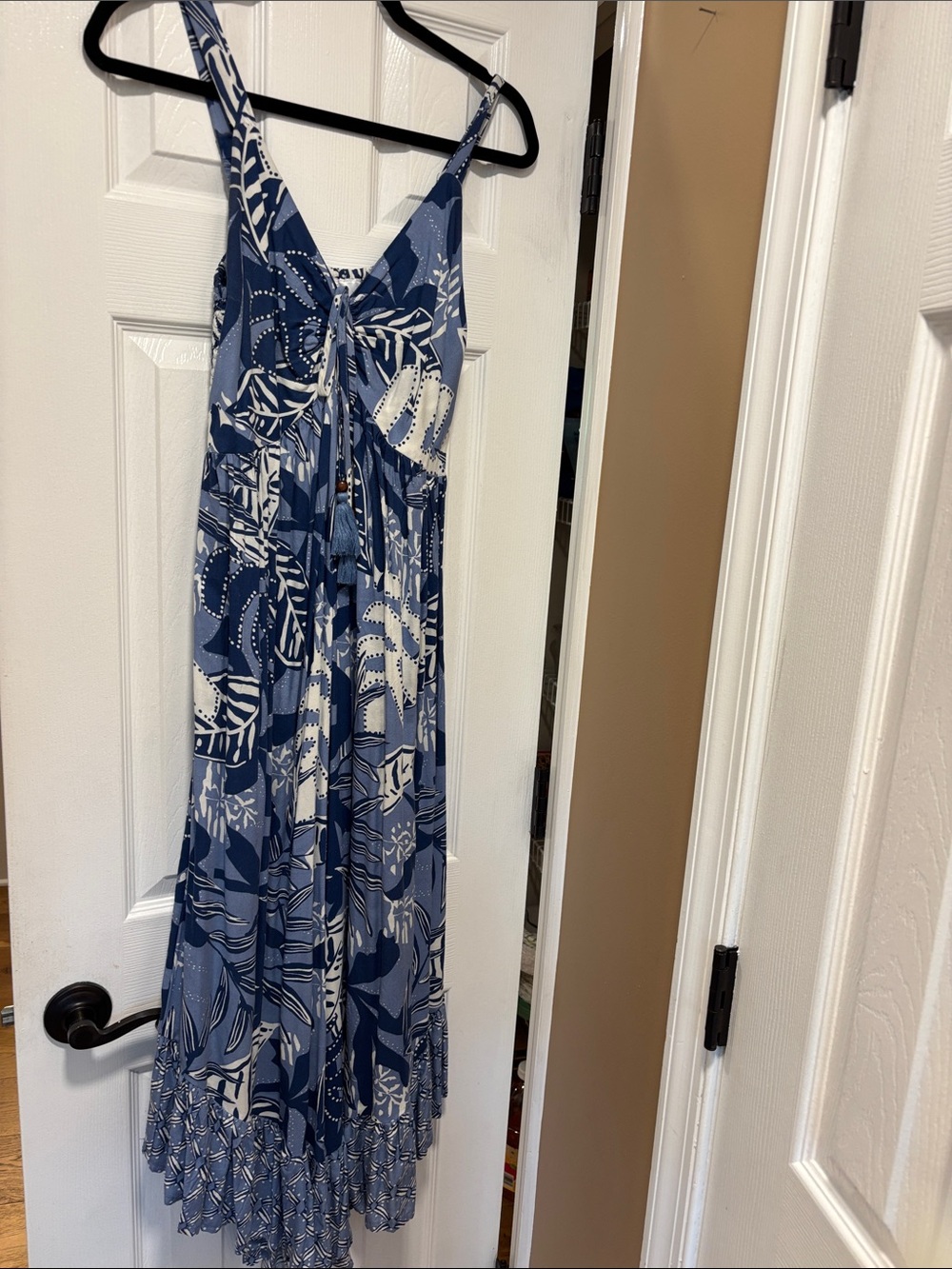 Blue and White Floral Mini/Maxi Jumpsuit